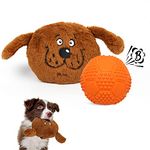 Namsan Dog Plush Toy with Dog Squeaky Ball Interactive Puppy Toys for Boredom Soft Durable Pet Toys for Small/Medium Dogs