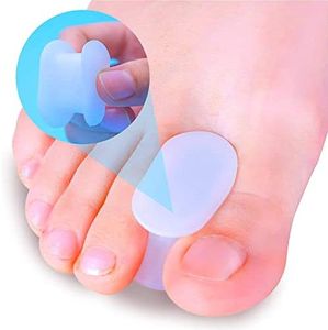 Povihome 10 Pack Toe Spacers Separators, Bunion Corrector Gel Orthotics (Updated Soft Version) for Bunion, Overlapping Toes - L Size