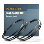 POWERTEC 56-1/8 Inch Bandsaw Blades, 1/8" x 14 TPI Band Saw Blades for Delta 28-180, 28-185, Pro-Tech and Ohio Forge 3-Wheel 10" Band Saw for Woodworking, 2 Pack (13163-P2)