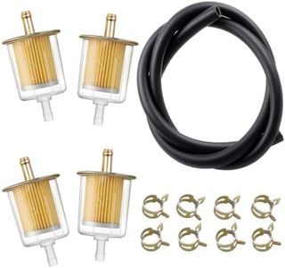 Riyitauto 5/16" Fuel Filters 8mm Inline Gas Oil Filter for Industrial Tractors Cars Trucks Motorcycles RV's gas powered engine gas powered engine Inline Gas Fuel Line