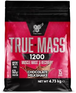BSN True Mass 1200, Proteína en Polvo, Ganador de Músculo con Aislado de Suero y Carbohidratos, Aumento de Peso y Recuperación Post-Entrenamiento, Sabor Batido de Chocolate, 15 Porciones, 4,8 kg