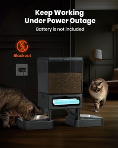 oneisall 5L Automatic Cat Feeder with Timer – Dual Pet Food Dispenser, Voice Recording