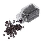 Hair Extension, 500Pcs 5mm Silicone Lined Link Rings Beads Loops for Human Hair Tool(Medium Brown)