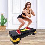 Mapache Yellove Series- aerobic stepper for Home and Gym Use,anti-skid,tough,color (Yellow)