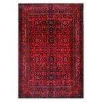 RUG WEAVERS Rugs Living Room - Washable Rug - Area Rug - Non-Slip Rugs Carpet Woven from Cotton - Vintage Rug for Living Room Bedroom Kitchen - Kid and Pet Friendly (RED RUG, 120X180 CM)