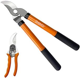 SHIND Bypass Lopper Lightweight and durable garden Clippers and Manual heavy-duty trimmer Set, Strength Saving Hardwearing Garden Shears Suitable for potted plant, flower, branch trimming up to 380mm