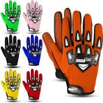 SAGA SPORTS kids bike gloves For Future Champions. motocross gloves with Ultimate Protection. Essential dirt bike gloves & bmx gloves. The Choice for Kids motorbike gloves(Orange- M)