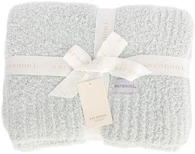 SARANONI Oversized Super Soft Comfy Lush Adult Extra Large Blanket, Sky Blue XL Blanket, 60" x 80"