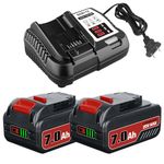 DCB200 5.0Ah Replacement for Dewalt 20V Max Battery Lithium and DCB112 Charger Compatible with Dewalt Battery DCB200 DCB204 DCB206 DCB201 DCB203 DCB181 DCB180 20V DCD/DCF/DCG/DCS Series