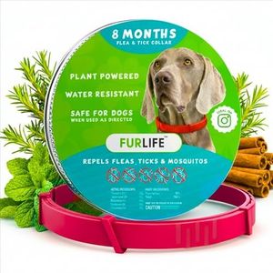 FurLife Flea and Tick Collar for Dogs – Waterproof Red Dog Collar, Pet Supplies for Tick and Flea Prevention for Dogs, Safe for All Breeds