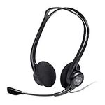 Logitech 960 Wired Headset, Stereo Headphones with Noise-Cancelling Microphone, USB, Lightweight, In-Line Controls, PC/Mac/Laptop - Black , Pack of 1