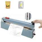 Hanchen 300mm Heat Sealer with Cutter Bag Sealing Machine 400W for Mylar Bag Kraft Paper Bag Heat Sealing Material 220V