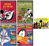 Looney Tunes Super Stars Collection: 128 Complete Episodes DVD Bundle (Pepe Le Pew / Bugs Bunny / Daffy Duck / Porky Pig / & Many More!) + Bonus Sticker