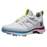 FootJoy Men's Hyperflex Carbon Golf Shoe, White/Blue/Pink, 9 - Previous Season Style