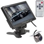 BW 7" TFT LCD Car Rearview Headrest Monitor PAL Car Monitor CCTV Color Screen Monitor for Car Reverse Camera High Resolution Car Rear View Reverse Backup Camera