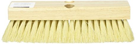 DQB Industries 08755 Tampico Deck Scrub Brush with 1 Tapered and 1 Threaded Hole, 10-Inch