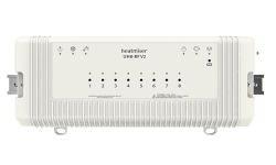 Heatmiser UH8-RF v2 8-Zone Wireless Wiring Centre, Underfloor Heating Manifold Controller, Boiler & Hot Water Outputs, DIN-Rail Mountable, Compatible with Slimline-RF v3 & neoAir v3 - EVO