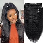 Kinky Straight Clip in Hair Extensi