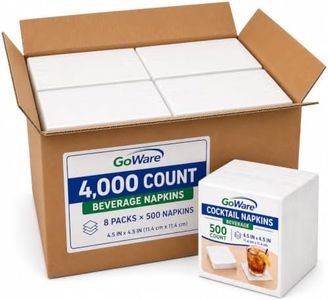 GoWare Bulk Cocktail Napkins, White Beverage Napkin Paper, Bar, Wedding