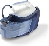 Philips Domestic Appliances PerfectCare 6000 Series Steam Generator - 2400W, 500g Steam Boost, 6.5 Bar Pressure, OptimalTEMP Technology, 1.8L Tank, White/Blue (PSG6026/20)