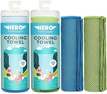 Hero Cooling Towel for Travel, Hiking, Sports, Yoga (2-Pack) Ultra Soft Microfiber 40" x 12"