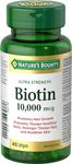 Nature's Bounty Biotin Supplement, Promotes Hair Growth and Strong Hair, 10000mcg, 45 Softgels