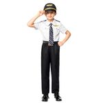 Spooktacular Creations Career Day Costume for Boys, Kids Pilot Costume, Airline Captain Costume for Boys Halloween Party Pilot Role Play(Toddler(3-4 yrs))