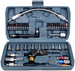 AmazingFree 39-Piece Flexible Drill Bit Extension Set with 105° Right Angle Adapter, Metric Sockets, Magnetic Bit Holders, Storage Case