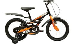 Shaqraa® BSA Go 16t Matte Black/Orange Bike for Kids