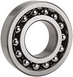 NTN Bearing 1207 Double Row Self-Aligning Radial Ball Bearing, Normal Clearance, Standard Cage, Tapered Bore, 35 mm Bore ID, 72 mm OD, 17 mm Width, Open