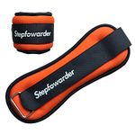 Stepfowarder Ankle/Wrist Weights, 0.3-1kg for a Pair, Three Optional Colors & Weights with Adjustable Strap, 2 Pack (2 * 0.3KG - Orange)