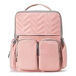 SoHo NY Diaper Backpack Bag 4Pc Chevron, Pink, Pink, L