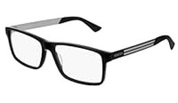 Gucci GG06920 Men Rectangular Shape Eyeglasses + Bundle with eSHADES Luxury Eyewear Kit, Black, 57mm