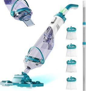 FOTING Cordless Pool Vacuum for Above Ground Pool 19.5 GPM,All Angle&LED Display,Handheld Rechargeable Spa Vacuum Cleaner for Inground Pools for Hot Tub, Debris,Shallow Steps