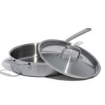 Made In Cookware - 3.5 Quart Stainless Steel Saute Pan - 5 Ply Stainless Clad - Professional Cookware - Induction Compatible Italy