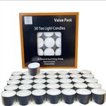 Requisite Needs Tea Light Candles 8 Hour Burn Time White Unscented (Pack of 50)