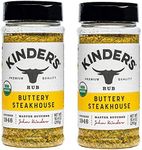 Kinder's Organic Buttery Steakhouse Seasoning Rub, 10.4 Ounce,2 Pack