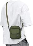 Small Side Shoulder Bag Crossbody Bag For Men Women Mini Messenger Bag Satchel Bag Travel Purse Wallet Passport Holder Bag, Cell Phone Purse Neck Pouch Wallet- Unisex Green Large