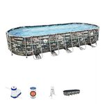 Bestway Coleman 26' x 52" Power Steel Oval Above Ground Pool Set with WiFi Pump