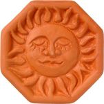 JBK Pottery Ceramic Clay Diffuser – Passive Aromatherapy Oil Diffuser for Essential Oils, Great Home Decor, Car & Office Desk, Outdoor Patio Scent Warmer, Travel Size Gift, Small Mini Terracotta (Sun)