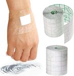 Bohoray 2 roll Waterproof Transparent Bandage Film Roll Adhesive Tape Medical Wound Tattoo Aftercare Waterproof Bandage Dressing Plaster Stretch Fixation Tape Anti-Allergic Self-Paste Swimming(5cm*5m）