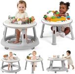 5-in-1 Musical Light Baby Walker, Featuring a Unique Building Block Table Mode, Standing Table, Bouncer, and Stroller Modes. Sturdy Construction with Adjustable Height, Suitable for Babies 6 Months+
