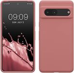 kwmobile Case Compatible with Google Pixel 7 Case - TPU Silicone Phone Cover with Soft Finish - Winter Rose