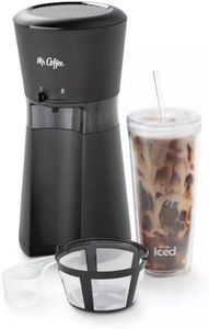 Mr Coffee Iced Coffee Maker with Reusable Tumbler and Coffee Filter Black