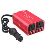 Cantonape 500W Car Power Inverter 12V to 110V AC Converter with Dual AC Outlets Comapct Size and Daul 3.1A USB Car Charger for Car Home