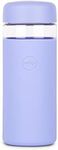 W&P Porter Glass Wide Mouth Water Bottle with Protective Silicone Sleeve, Lavender 16oz, Leak-Proof Reusable Bottle, Dishwasher Safe, Borosilicate Glass