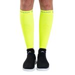 Zensah Compression Leg Sleeves, Neon Yellow, Small/Medium