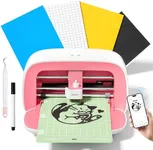S501 Vinyl Cutter Machine with Built-in Storage, Die Cutting Machine of Multi Material Vinyl, HTV, Cardstock, Paper, Includes Cutting Mat, Black Pen, Weeding Tool, Pink