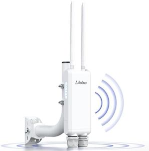 Adalov Outdoor Wi-Fi Access Point with Bracket Mount, 1200Mbps Long Range Wifi Extender, Dual Band Gigabit POE Wireless Access Point, 200M Network Coverage Extend Wifi Booster for Campus, Parks, Cafes