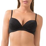 Smart & Sexy Women's Swim Secret Convertible Push-up Bikini Top - black - 34D